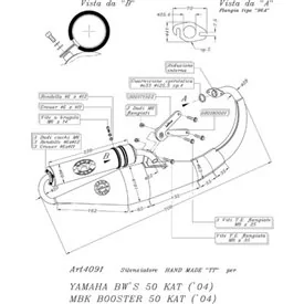 Leovince Yamaha BW'S 50/NAKED HAND MADE TT