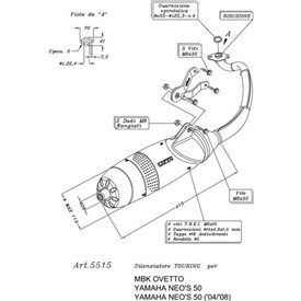 Leovince Mbk OVETTO 50 2 stroke TOURING