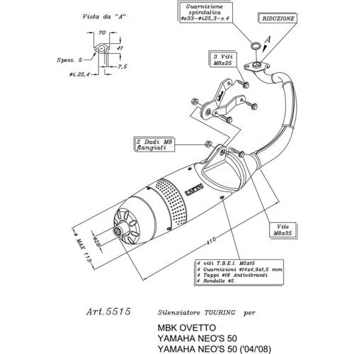 Leovince Mbk OVETTO 50 2 stroke TOURING