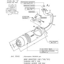 Leovince Yamaha AEROX 100 Kat TOURING