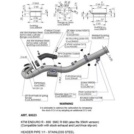 Leovince Racing Header Kit Gas Gas ES 700