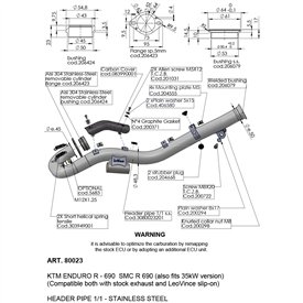 Leovince Racing-Krümmer-Kit Gas Gas SM 700