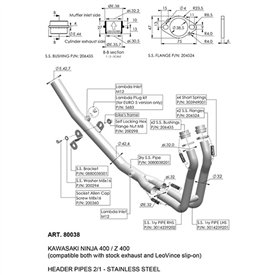 Leovince Racing Header Kit Kawasaki Z 400
