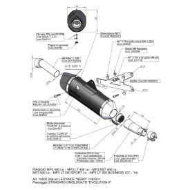 Leovince Piaggio Mp3 400 Nero 14005