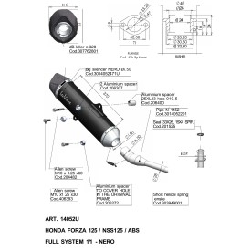 Leovince Honda FORZA 125 NERO 14052U