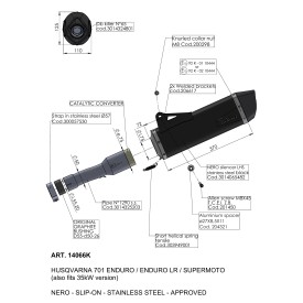 Leovince Husqvarna 701 SUPERMOTO NERO 14066K