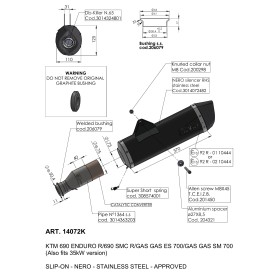 Leovince Gas Gas ES 700 NERO 14072K