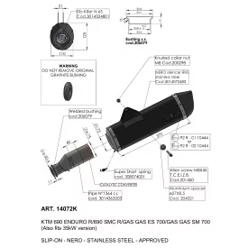 Leovince Gas Gas SM 700 NERO 14072K