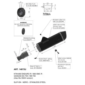 Leovince Gas Gas SM 700 NERO 14072U