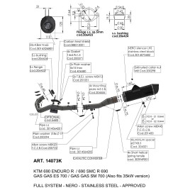 Leovince Gas Gas SM 700 NERO 14073K