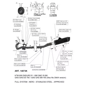 Leovince Gas Gas SM 700 NERO 14073K
