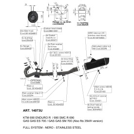 Leovince Gas Gas ES 700 NERO 14073U