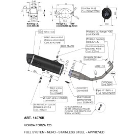 Leovince Honda FORZA 125 NERO 14076K