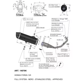 Leovince Honda FORZA 125 NERO 14076K