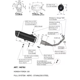 Leovince Honda Forza 125 Nero