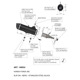Leovince Honda Forza 350 Nero 14083U