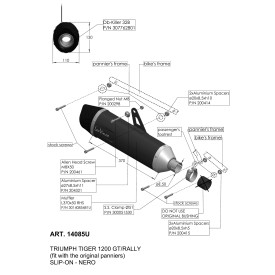Exhaust Leovince Triumph TIGER 1200 GT/RALLY/PRO/EXPLORER 2022/2024 14085U