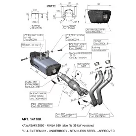 Leovince Kawasaki NINJA 650 UNDERBODY