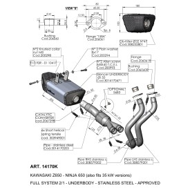 Leovince Kawasaki NINJA 650 UNDERBODY 14170K