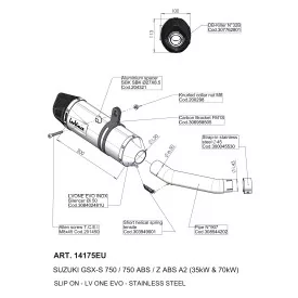 Leovince Suzuki GSX-S 750/Z ABS A2 LV ONE EVO 14175EU