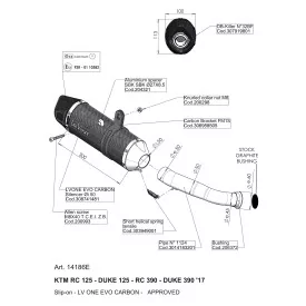 Leovince KTM Duke 125 LV ONE EVO