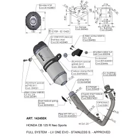Leovince Honda CB 125 R Neo Sports Café LV ONE EVO 14245EK