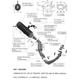 Leovince Yamaha Tracer 700 LV ONE EVO