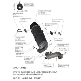 Leovince Ktm 790 DUKE / 790 DUKE L A2 LV ONE EVO CARBON FIBER 14254EU
