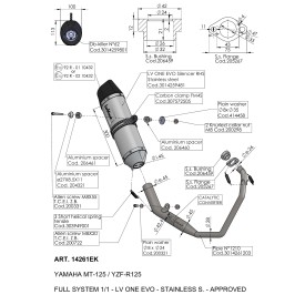 Leovince Yamaha MT-125 LV ONE EVO 14261EK