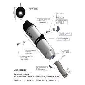 Leovince Benelli TRK 502 X LV ONE EVO 14281EU