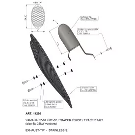Leovince Embout d'Échappement Yamaha TRACER 700