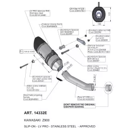 Leovince Kawasaki Z 900 LV PRO 14332E