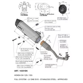 Leovince Honda SH 150i LV ONE EVO 14351EK