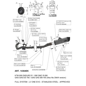 Leovince Gas Gas ES 700 LV ONE EVO 14364EK