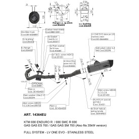 Scarico Leovince Gas Gas ES 700 2022/2024 14364EU