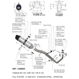Exhaust Leovince Yamaha MT-125 2021/2024 14365EK