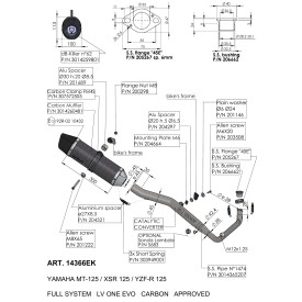 Scarico Leovince Yamaha MT-125 2021/2024 14366EK