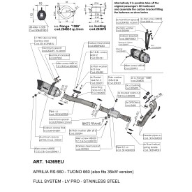 Leovince Aprilia TUONO 660 LV PRO 14369EU
