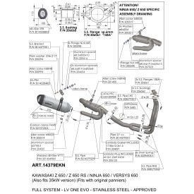 Leovince Kawasaki NINJA 650 LV ONE EVO 14379EKN