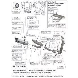 Leovince Kawasaki Z 650/S LV ONE EVO 14379EKN