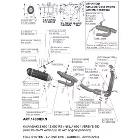 Leovince Kawasaki Z 650/S LV ONE EVO CARBON FIBER 14380EKN