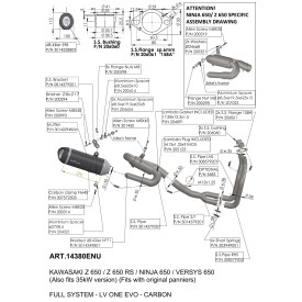 Leovince Kawasaki NINJA 650 LV ONE EVO CARBON FIBER 14380ENU