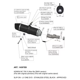 Leovince Honda NC 750 X LV ONE EVO BLACK EDITION