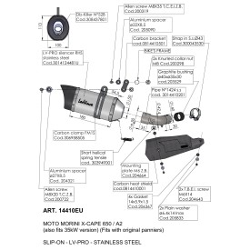 Leovince Moto Morini X-CAPE 650/A2 LV PRO 14410EU