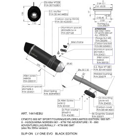 Leovince CF Moto 800 MT-X LV ONE EVO BLACK EDITION 14414EBU