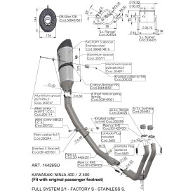 Leovince Kawasaki NINJA 500/SE FACTORY S 14426SU