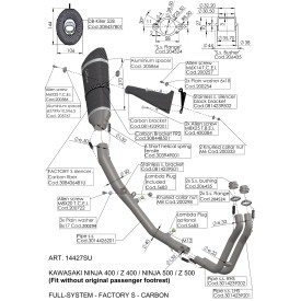 Leovince Kawasaki NINJA 500/SE FACTORY S CARBON FIBER 14427SU