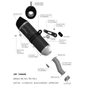 Leovince Benelli TRK 702 / 702X LV ONE EVO BLACK EDITION 14446EB