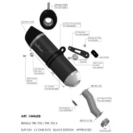 Leovince Benelli TRK 702 / 702X LV ONE EVO BLACK EDITION 14446EB