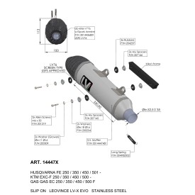 Leovince Gas Gas EC 450 F LV-X EVO 14447X